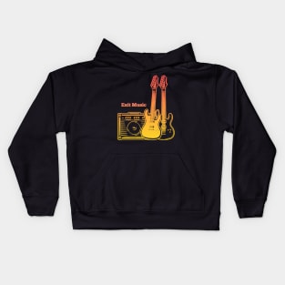 Exit Music Play With Guitars Kids Hoodie